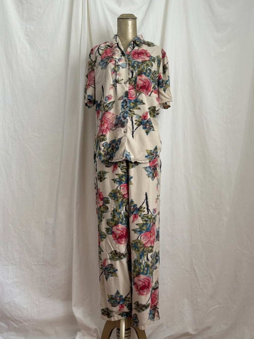 Vtg Floral Pajama Set
